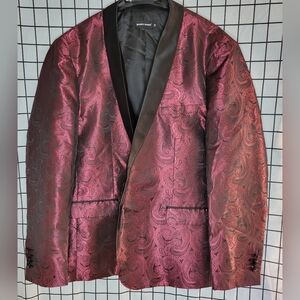 Red and Black Paisley Blazer
